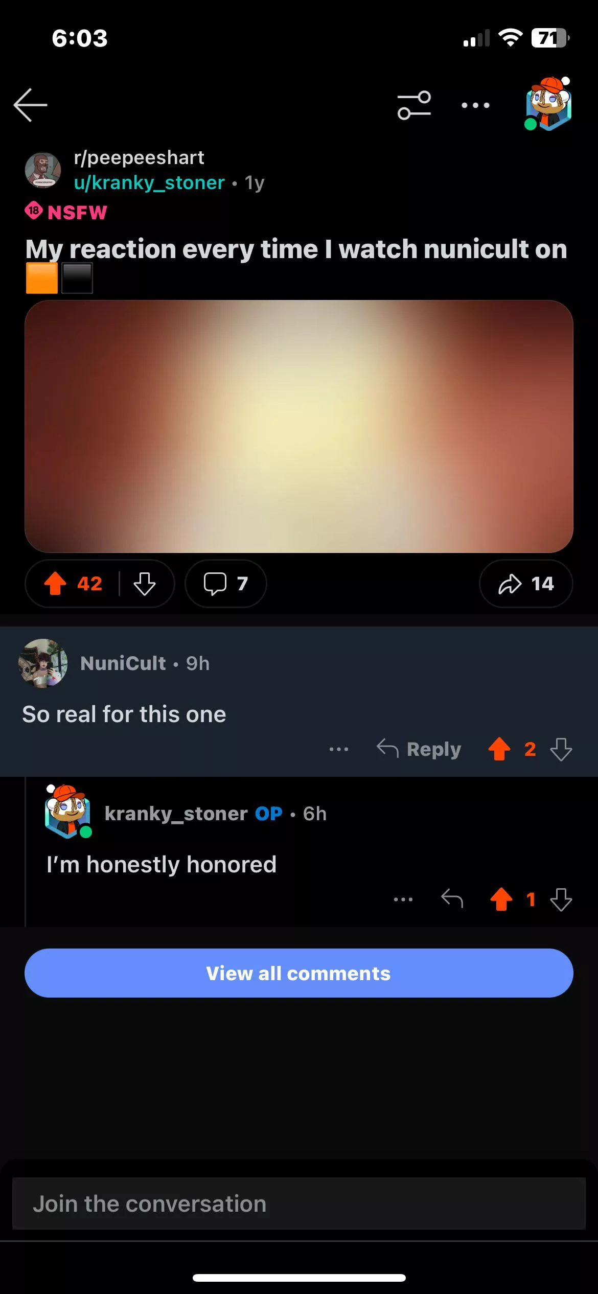 Nuni Cult W I’m honored 