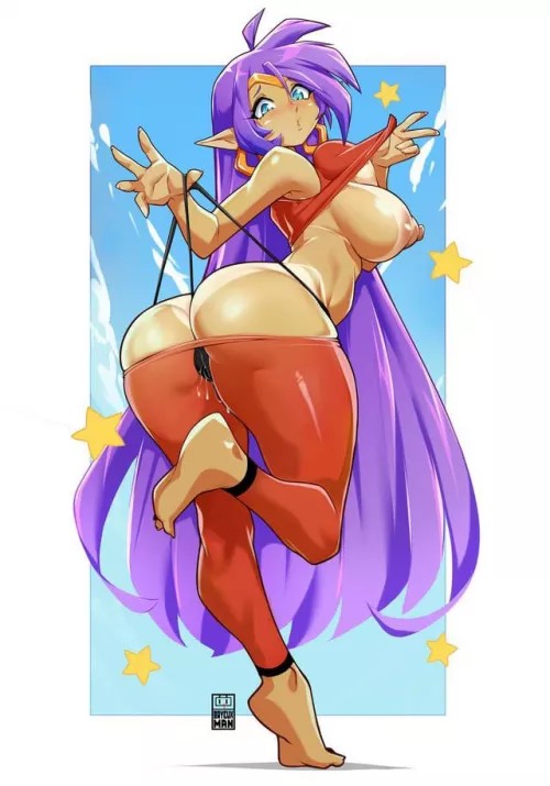 Painful (but hot) self-wedgie