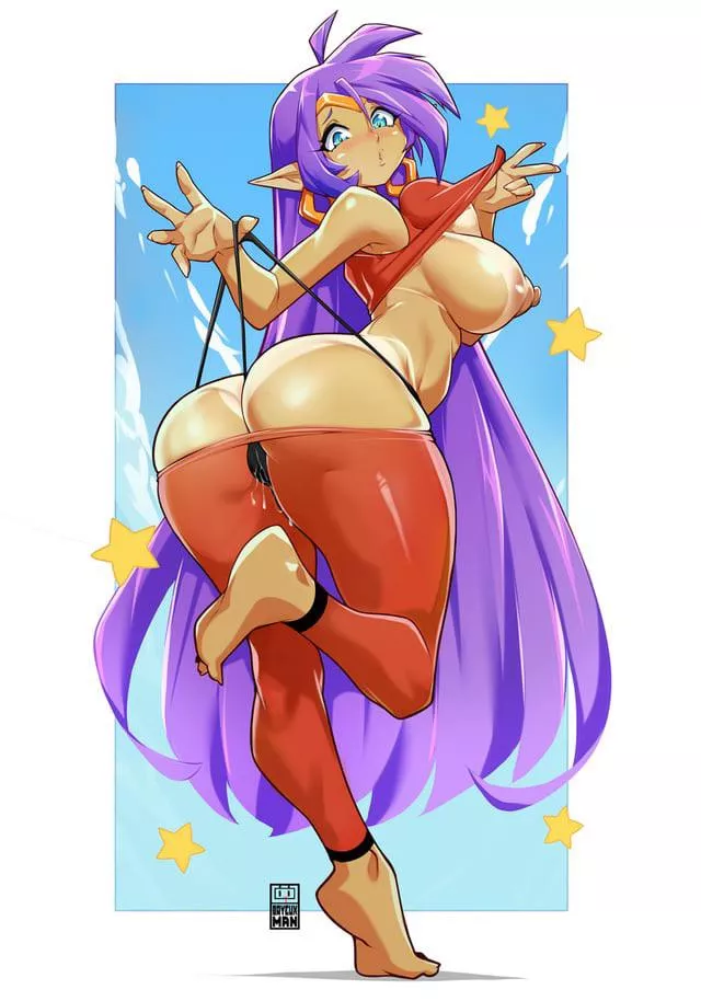 Painful (but hot) self-wedgie