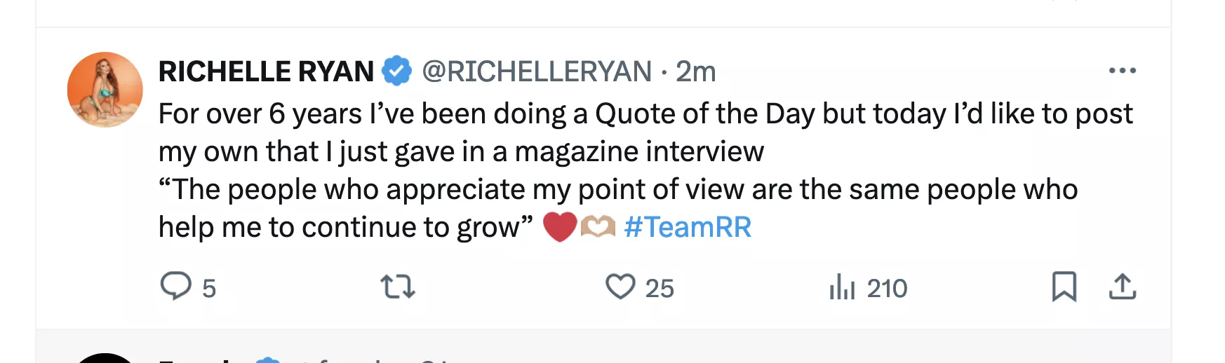 Richelle Ryan describes an echo chamber. 