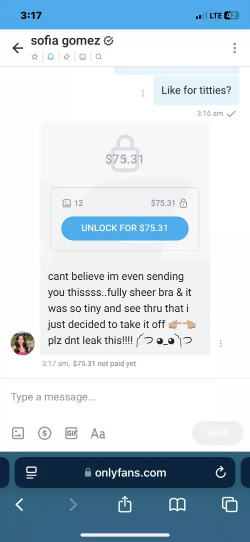 She sent me this I feel like it’s a scam though 