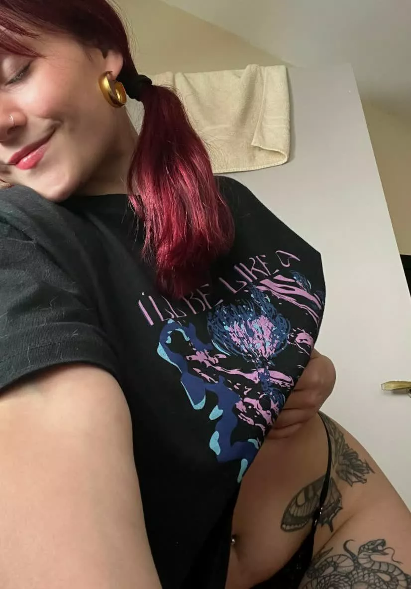 Sometimes I cum infront of a mirror so I can see it ooze out of me. 
