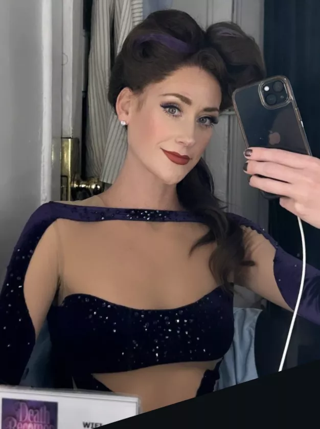 The beautiful and sexy Kaleigh Cronin (backstage at Death Becomes Her)