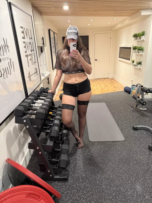 The workout is only perfect when thigh highs are involved