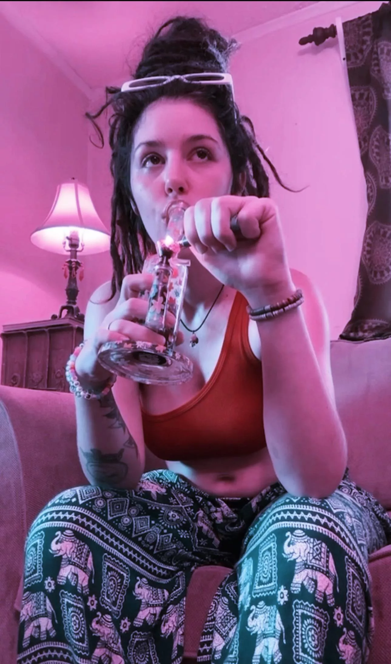 This shirt is always hard to keep my boobs from falling out of ❤️😭 