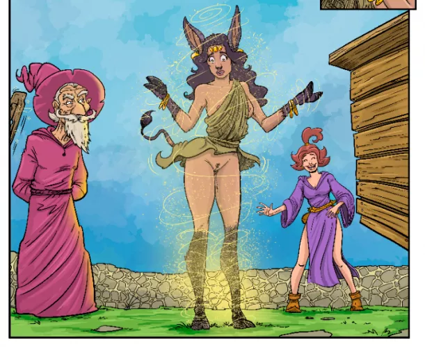 Transforming her into a donkey