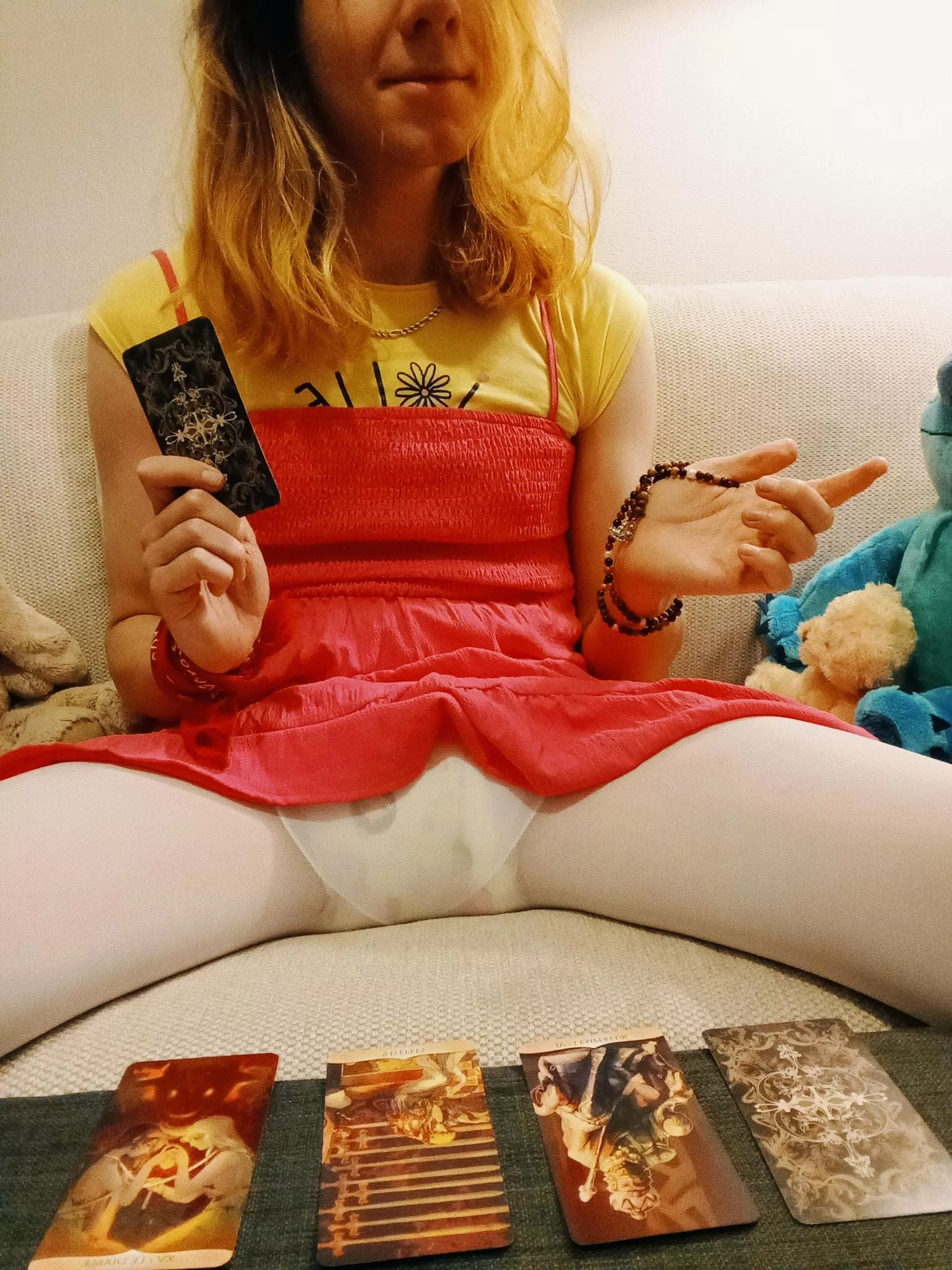 Cards are clear... I predict a soaked futur, and something or someone might changed or being changed I'm not sure... 🧙‍♀️💦