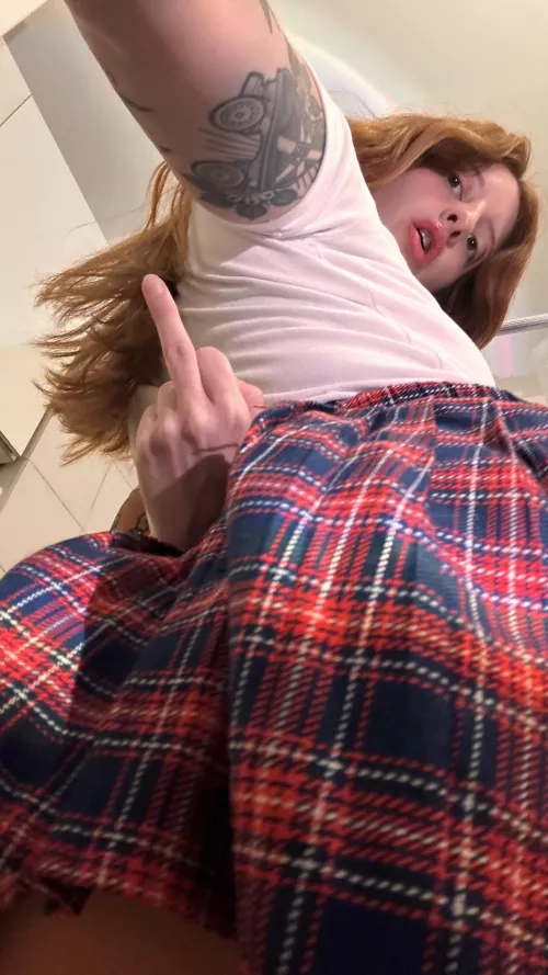 Do you really think you deserve to look what’s under my skirt? 