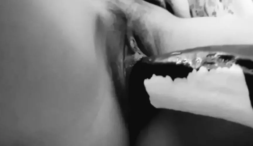 Got her a new horse cock dildo she loves getting stretched out by it's 16.9 inches 