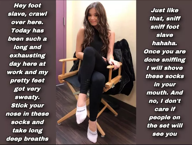 Hailee Steinfeld’s socks slave 