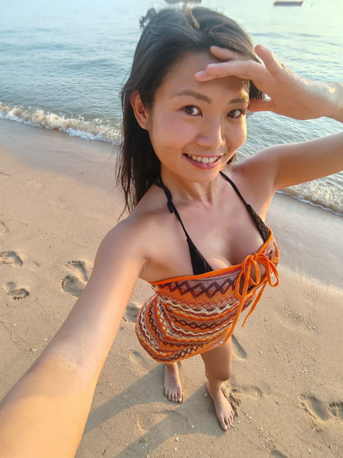 Happy to be at the beach 