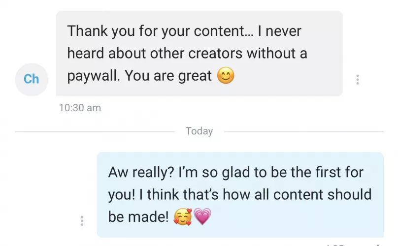 I believe that there should be no such thing as pay per view/pay walls. If you think so too then you should definitely join me! 🥰💗