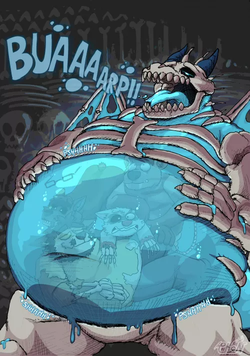 {Image} Dracolich Digestion ORAL VORE (chopangigante.bsky.social)