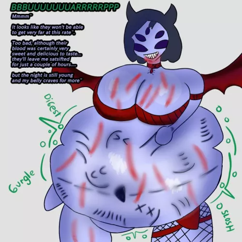 {image} Muffet for halloween~ [Undertale/Hard Vore Implied/ Oral Vore/Blood/Burping/Muffet]