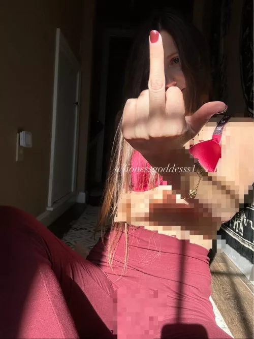 Jerk to my middle finger, beta boy