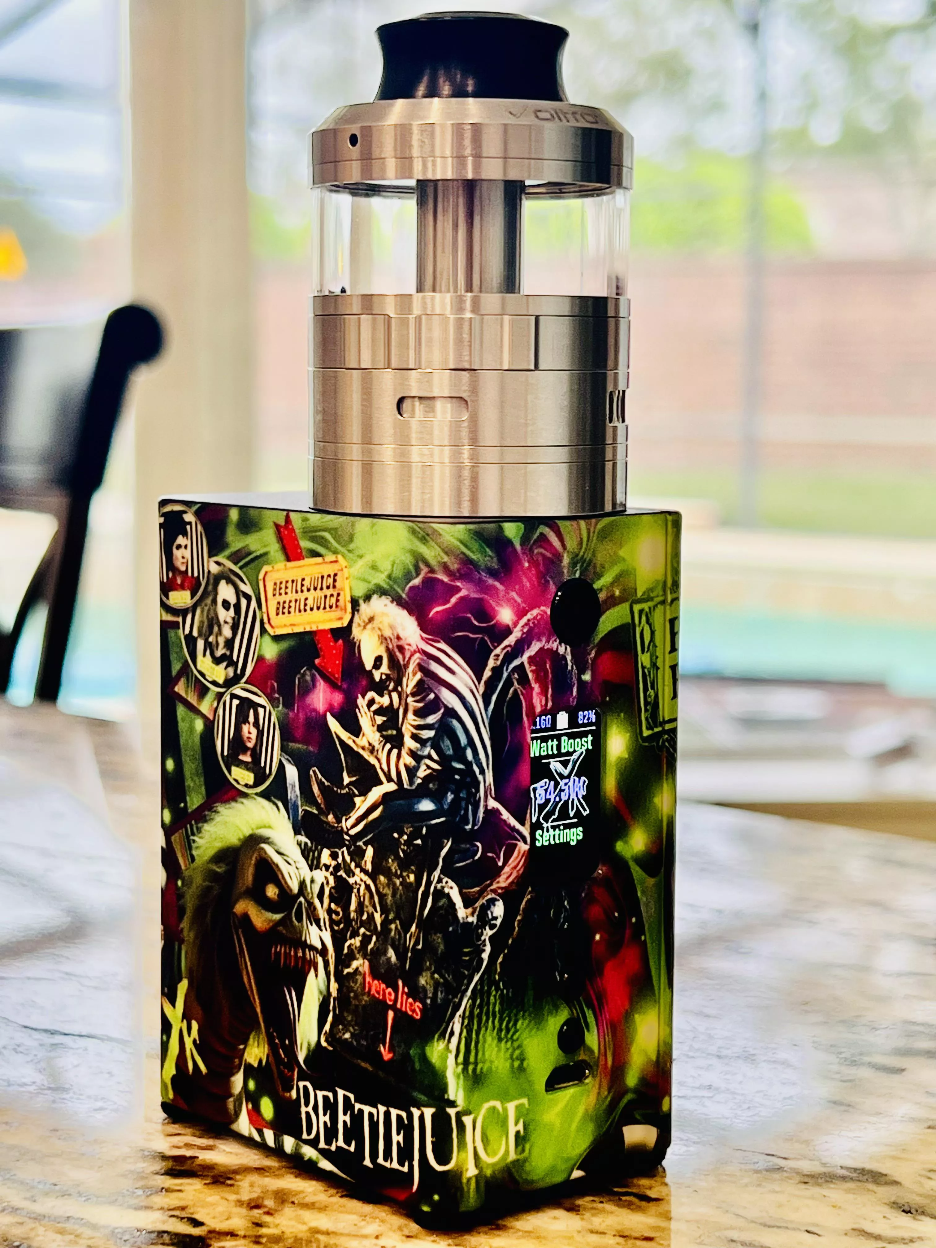 Just got this beauty. Was an old box mod that Kyle Llorente from FYK mod fixed and boy it got all its glory back. Now I’ll build a nice deck and enjoy my Voltrove Endgame 41mm, it fits perfectly!!