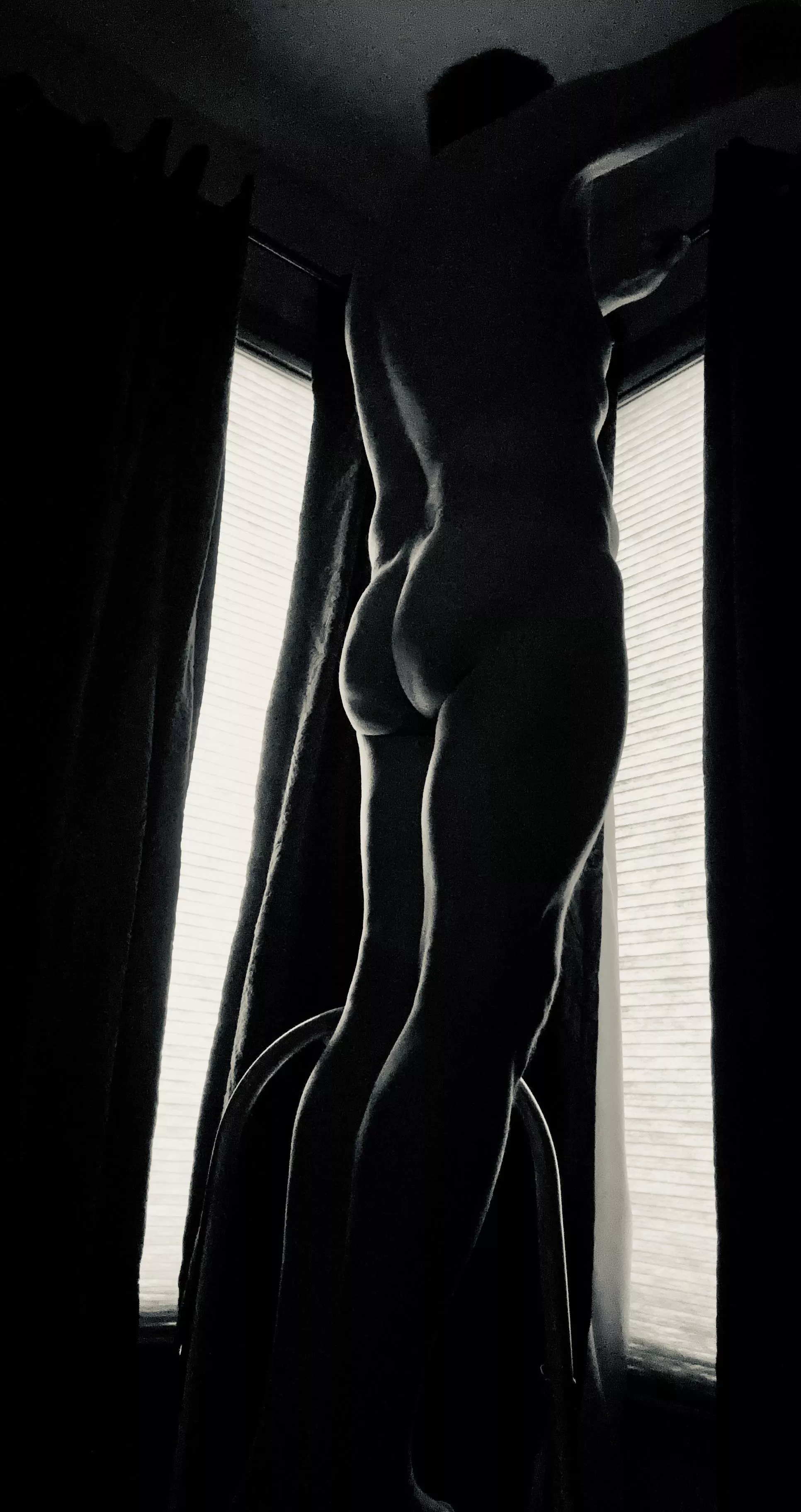 Just putting up some drapes 