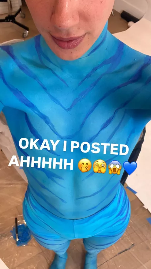 Outtake from his Avatar cosplay post