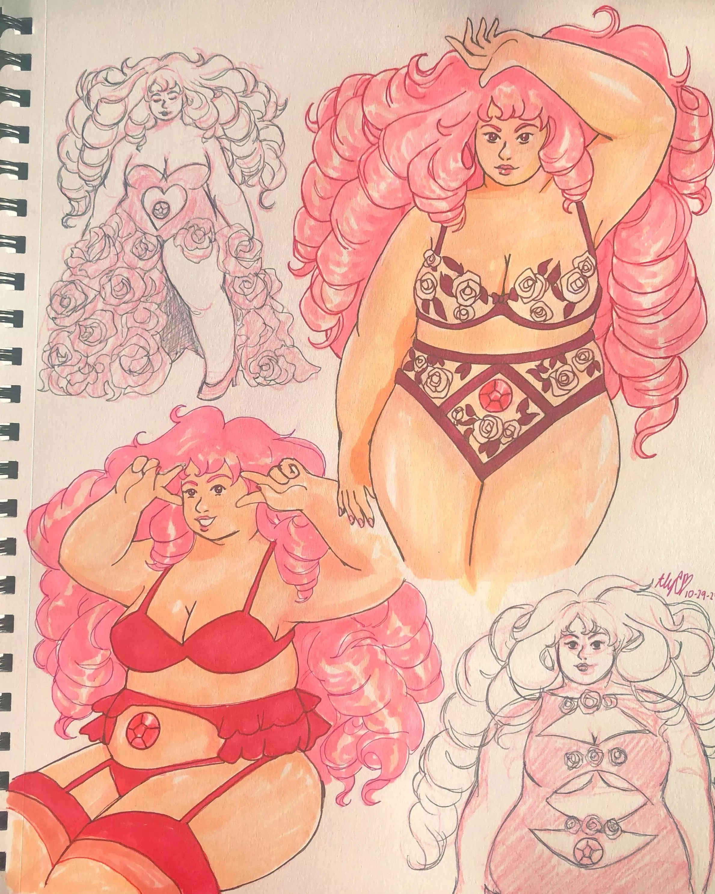 rose lingerie spread