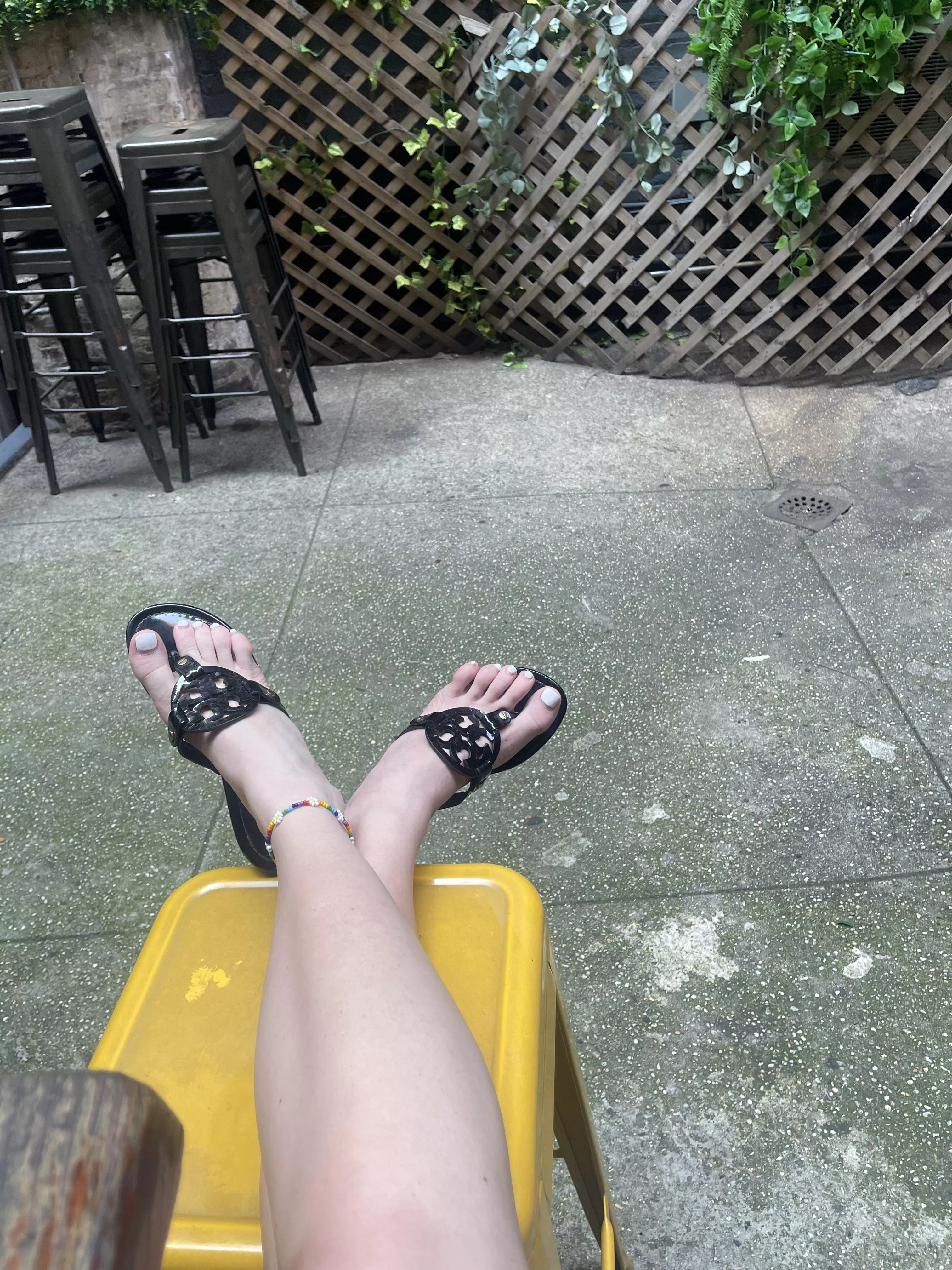 Wearing my TBs and anklet to the bar by my apartment