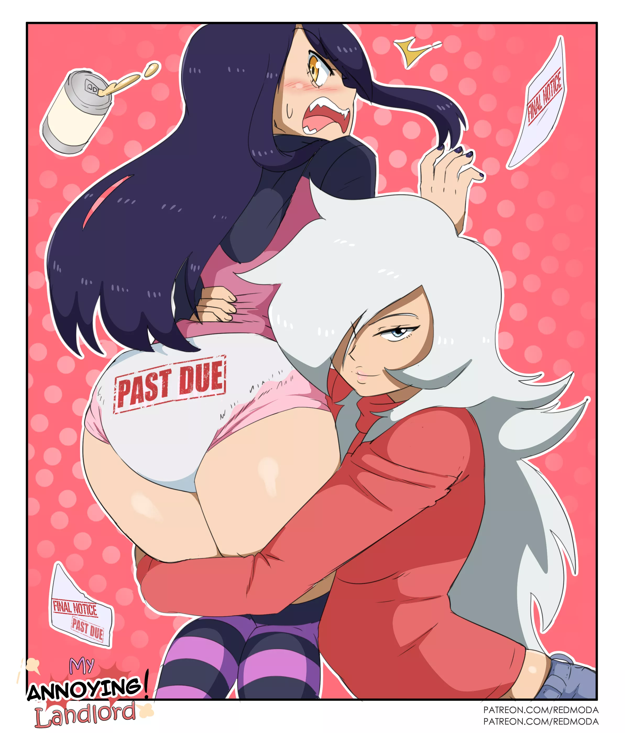 When rents past due (red moda)