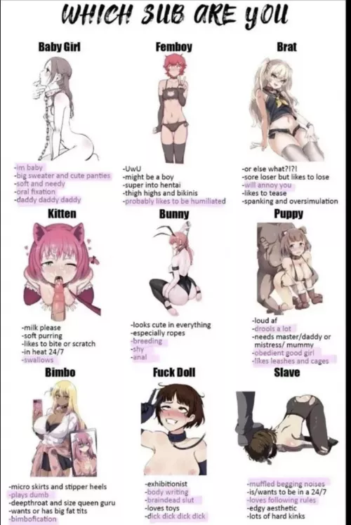 Which one would u say i am? :3