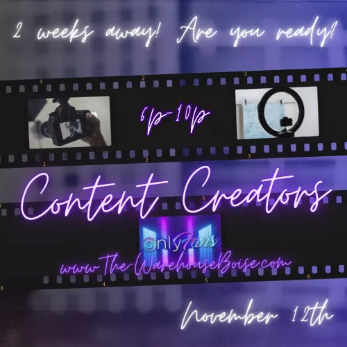 2 weeks away from our next Content Creators Night! Start making those collab connections, finding photographers or confirming with your support person...*even if u and a partner wanna take pix for yourselves, u are welcome! A photographer is not required