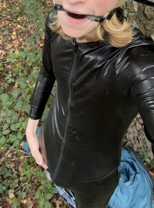 a few minutes later I was struggling in my leather straitjacket