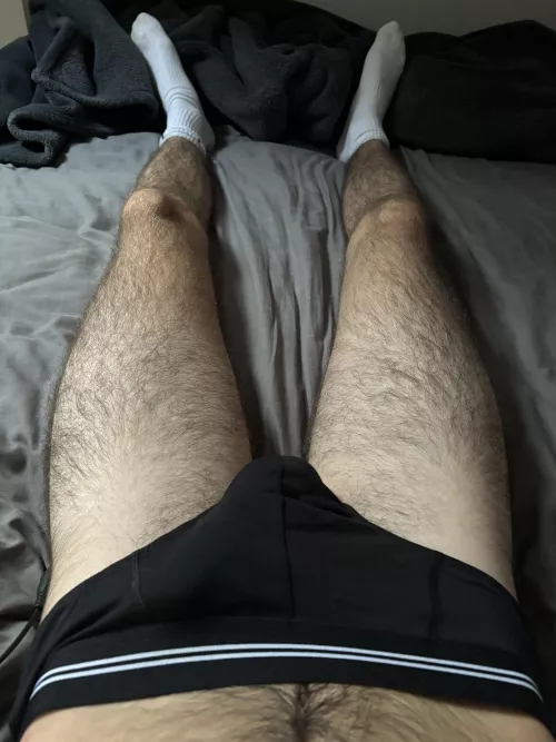 Black briefs and white socks