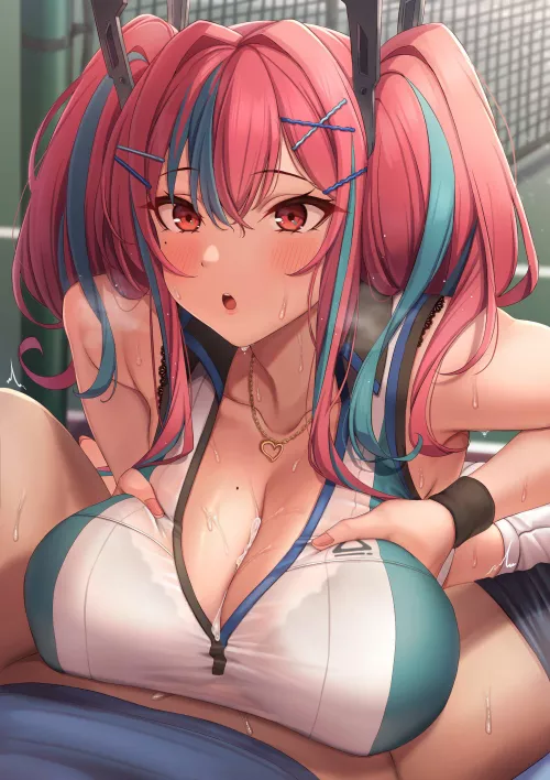 Bremerton giving a paizuri 