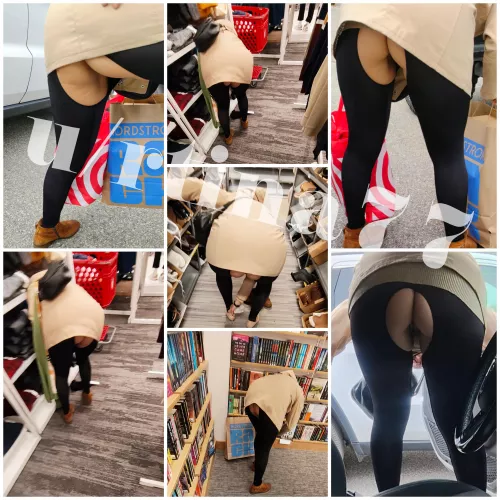 Crotchless leggings out in the wild