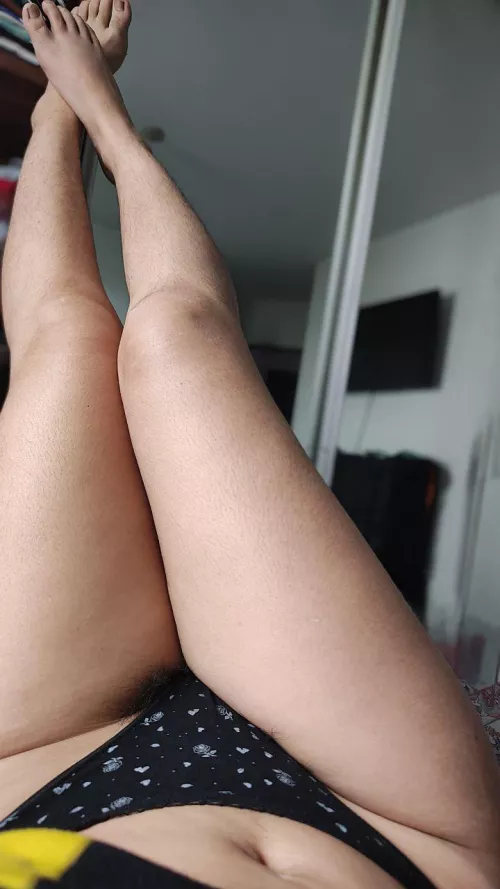 I just love to stare at my hairy long legs with sun light 