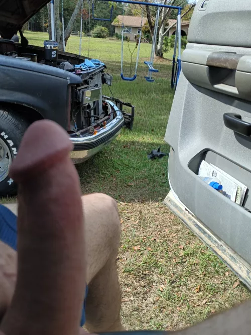 my neighbor likes seeing my cut cock 