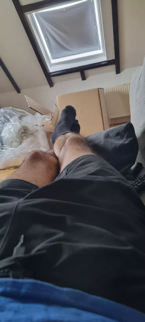 Relaxing in my unfinished apartment 