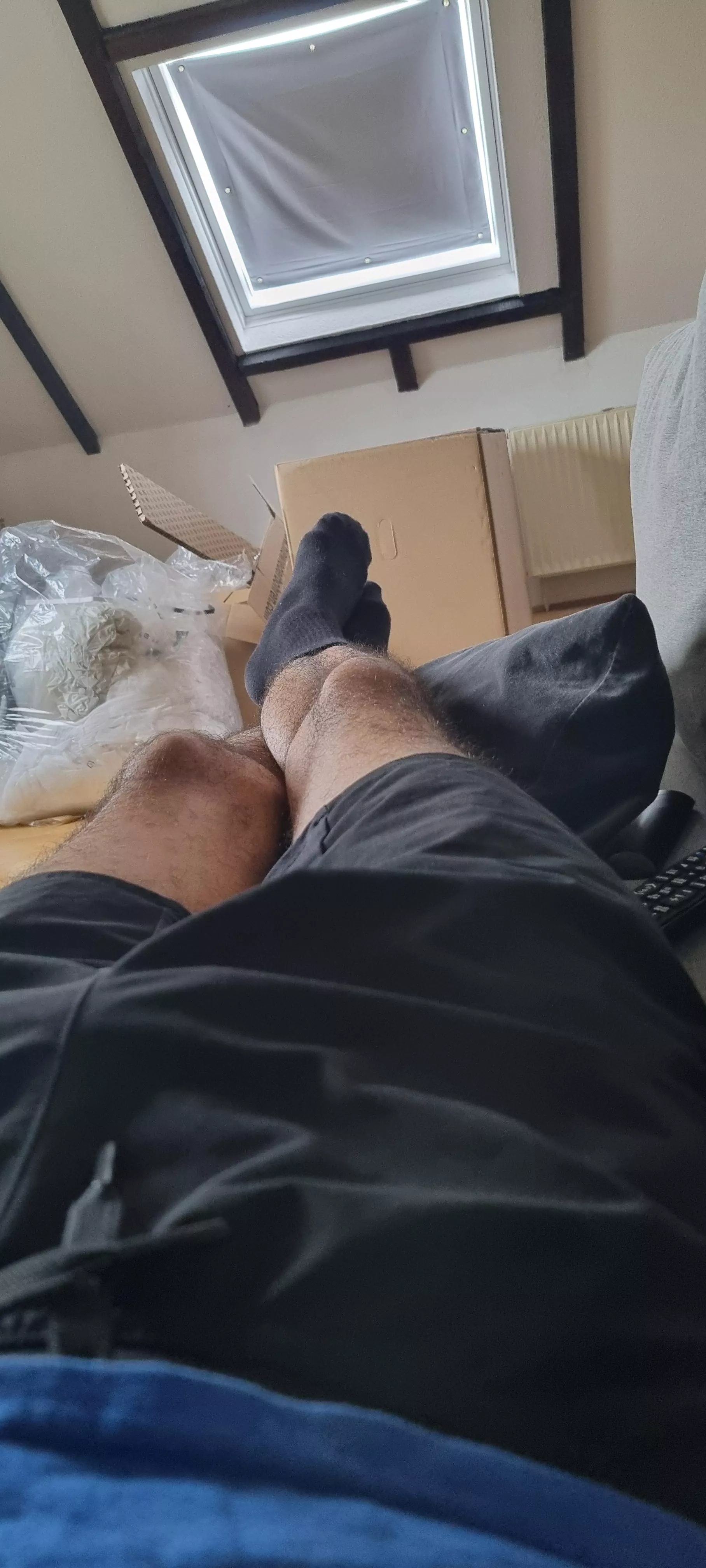 Relaxing in my unfinished apartment 