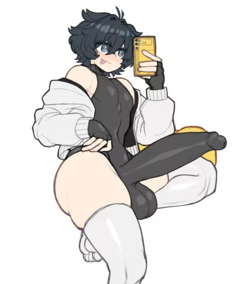 “Selfie~! I hope I can find a date on this app~!”