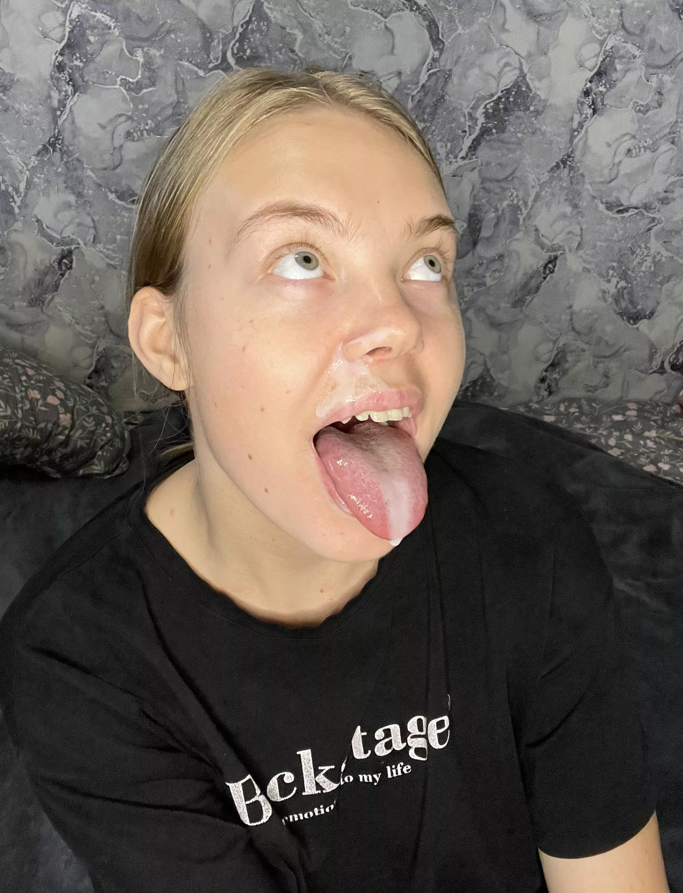 Semen looks good on her, so she needs another shot