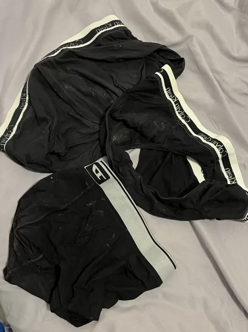 sharing some cumstained briefs before i wash them
