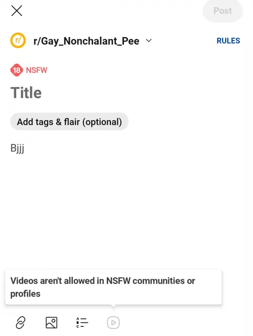 Why can't I post videos, check the screen shot 