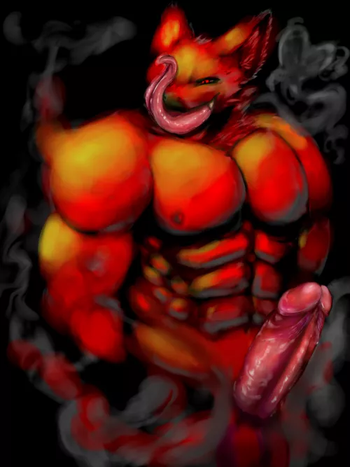🔥🍆 (art by me)