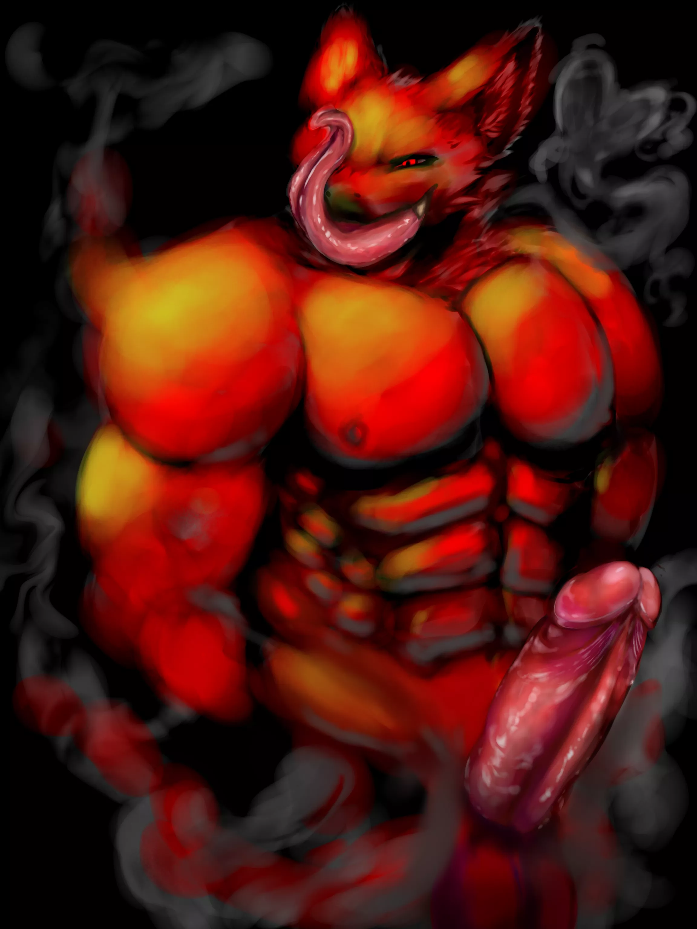 🔥🍆 (art by me)