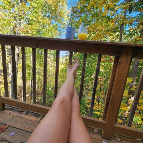 You can appreciate the beauty with me. I'm talking about my feet of course!