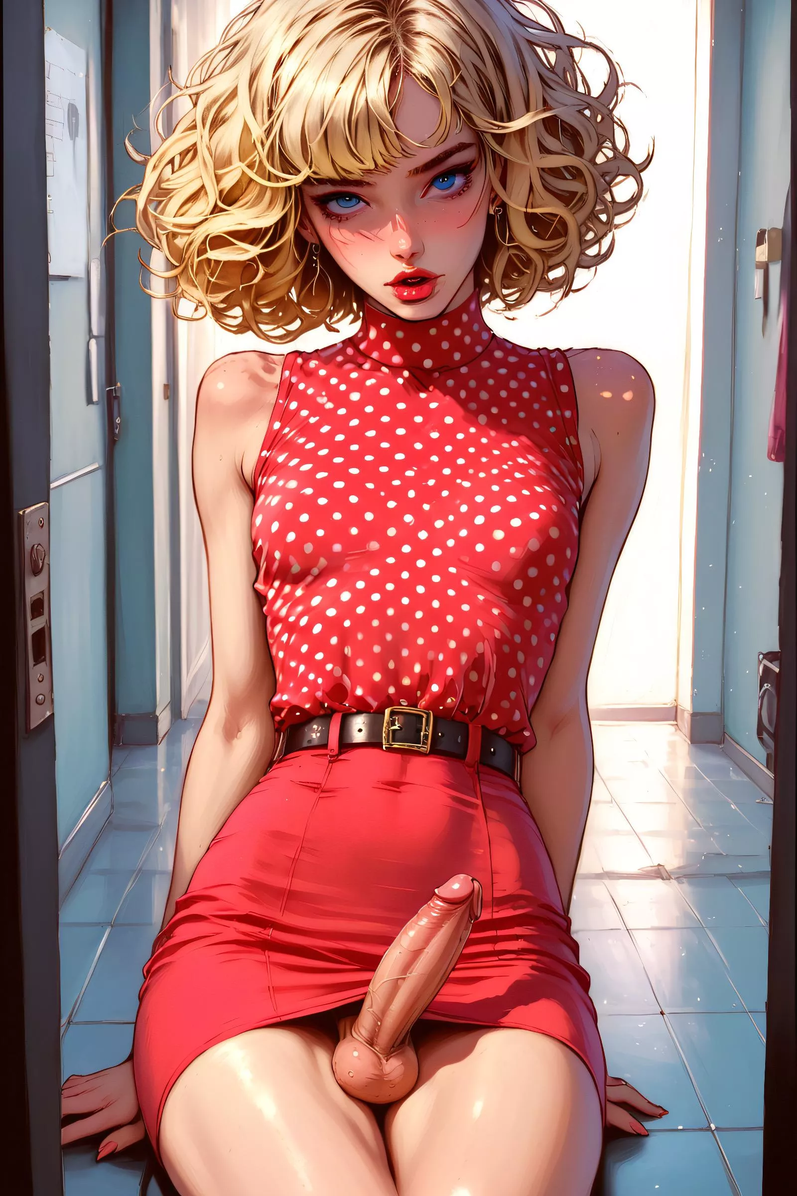 Excited (PolkaDotDrawingAI)