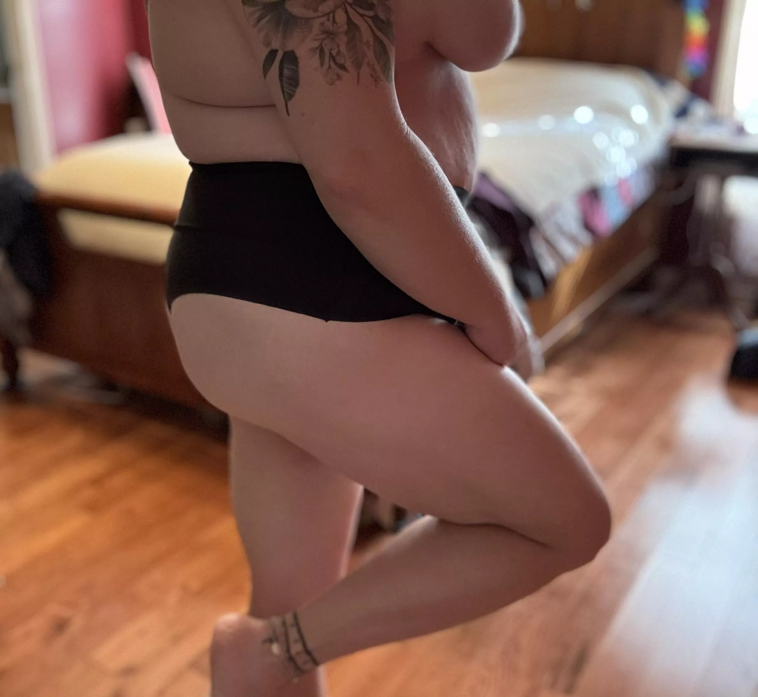 Start at my feet and work your way up 