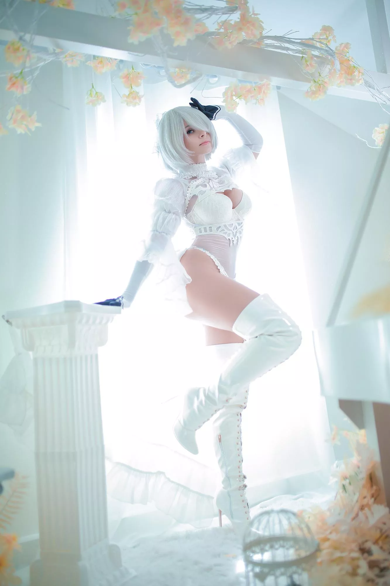 White Bride 2B cosplay by Yuna Kairi