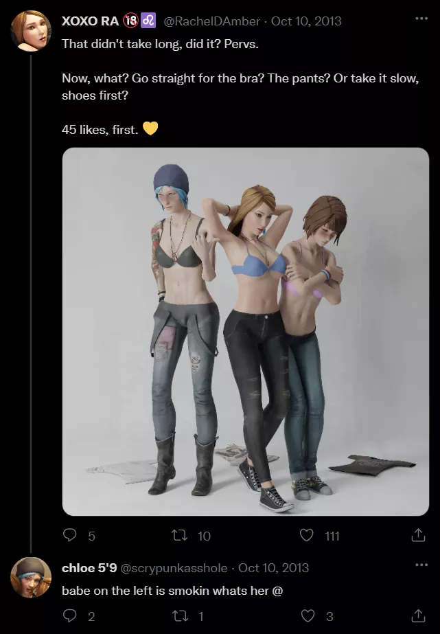 Rachel, Max and Chloe - Social Media Strip Tease (CrookedCranny)