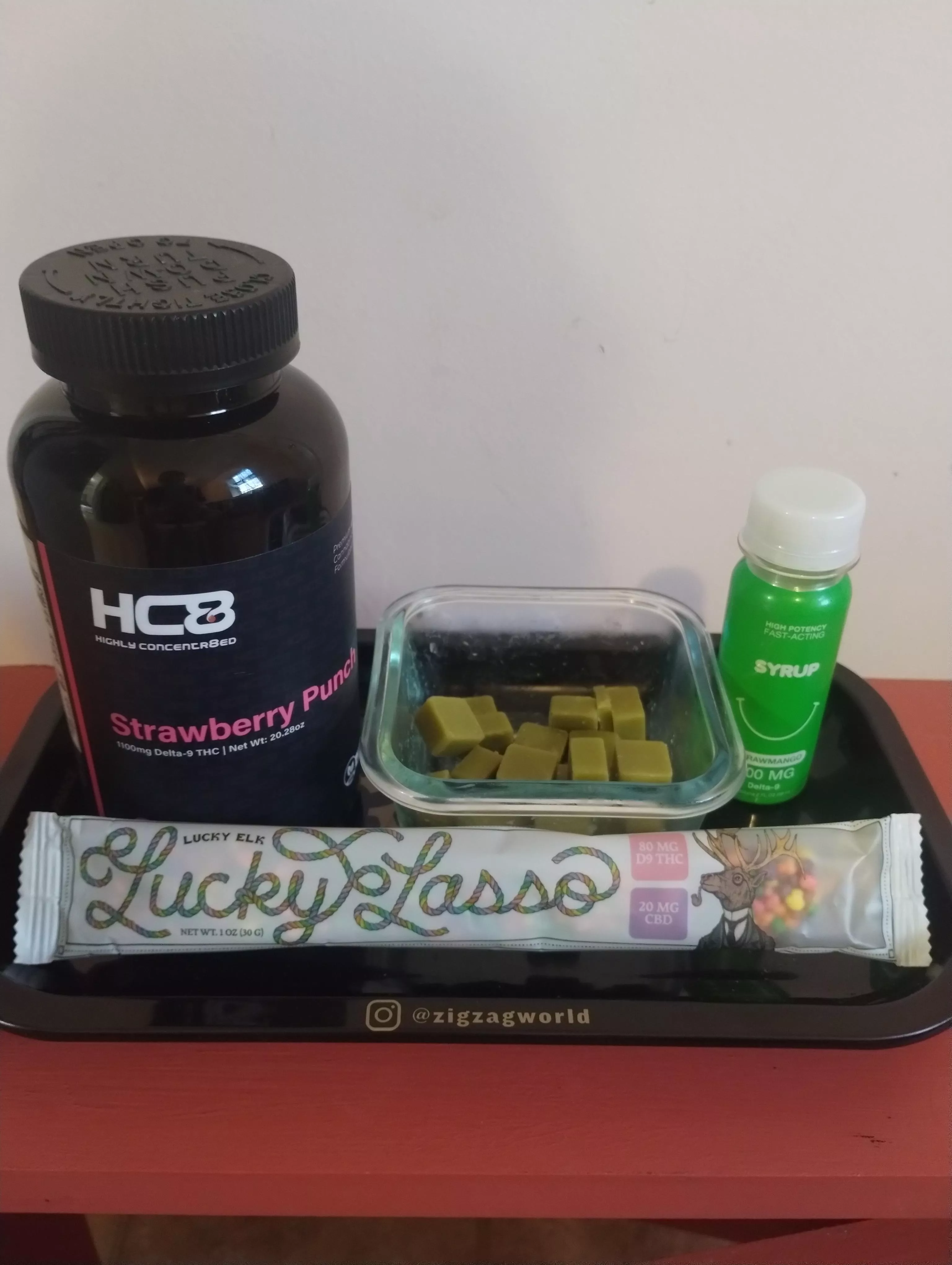 A small cache of edibles