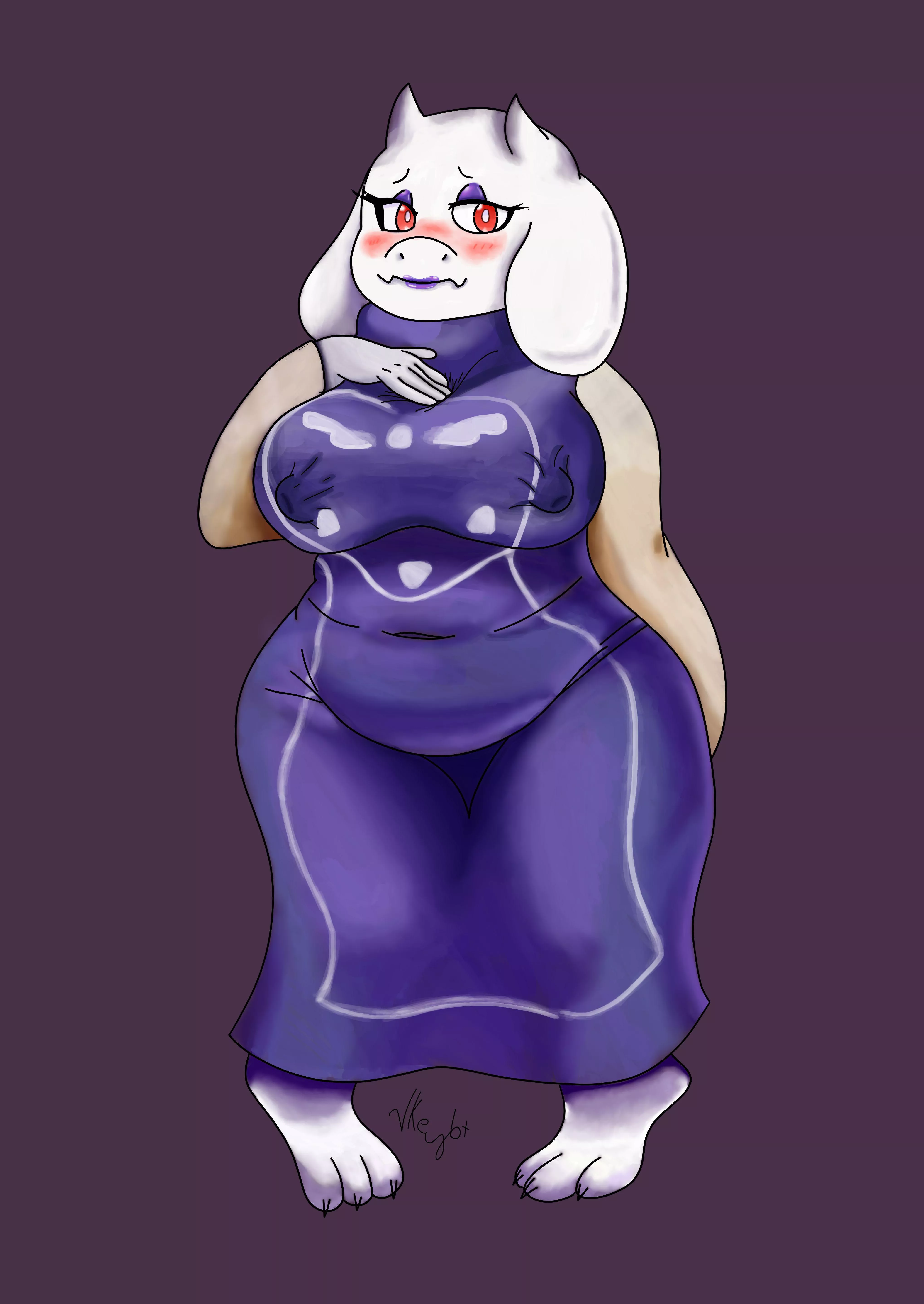 Toriel (digitalart color practoce by me: vkeybt on X) 