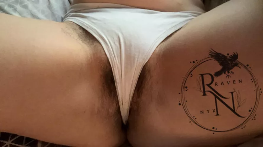 White panties makes my bush look so good