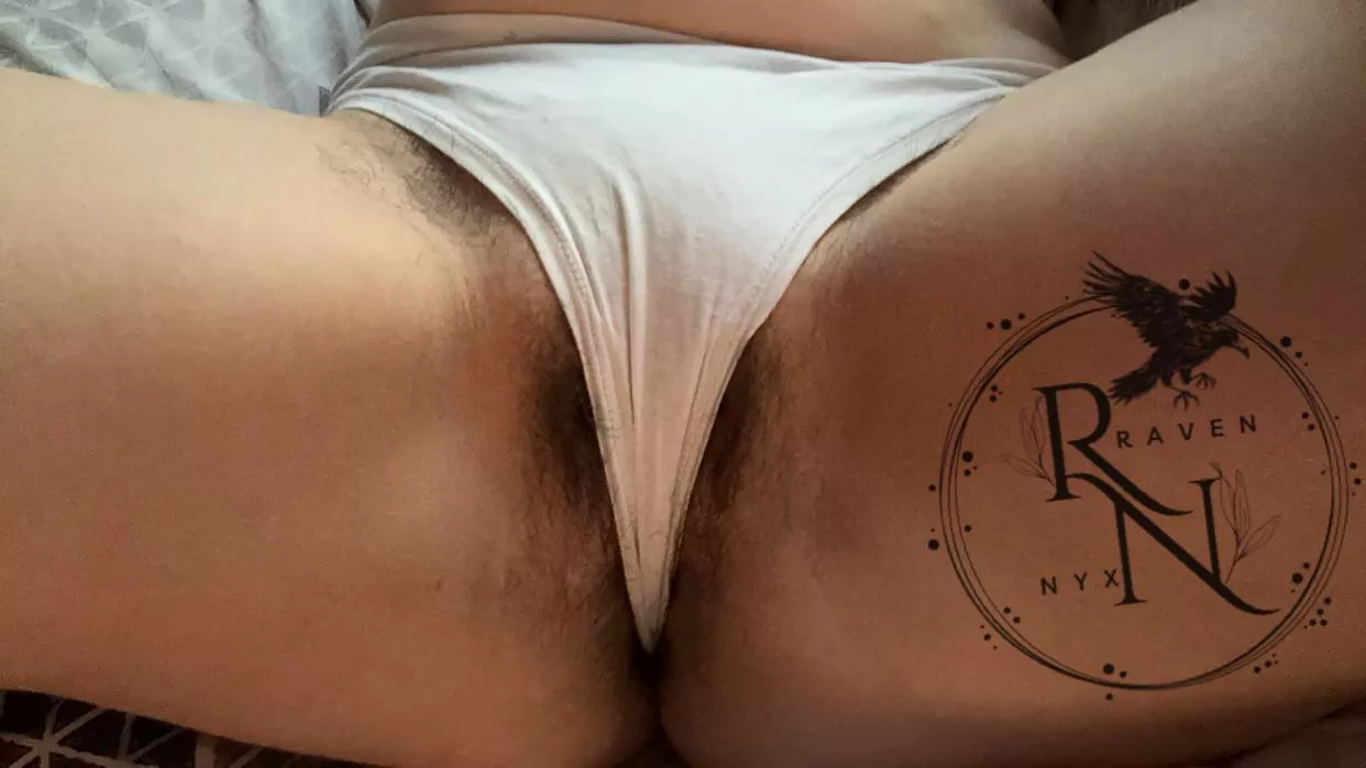 White panties makes my bush look so good